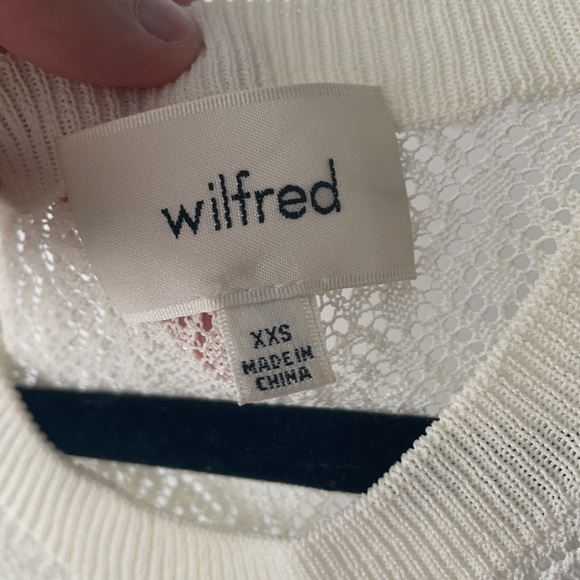 Aritzia Wilfred white knit top - Picture 2 of 3